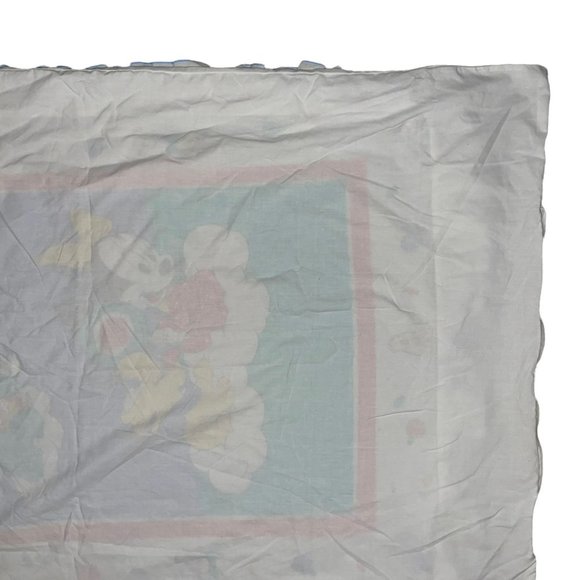 Rare Vintage Disney Babies Mickey Crib Duvet Quilt Cover Minnie Mouse Pluto - Picture 10 of 11
